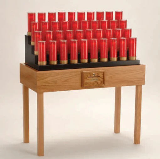 Electric Wooden Votive Stand with Electronic Timer Option
