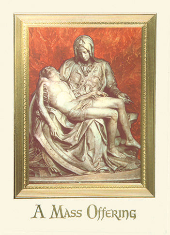 Pieta Mass Card for Deceased 100 ct per box