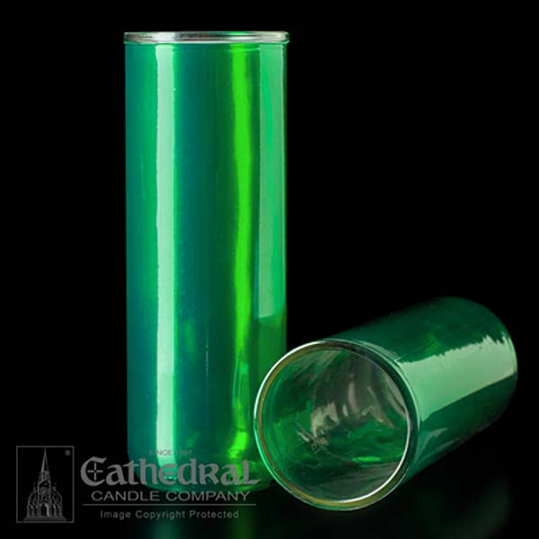 Green Glass Globe for 5, 6, or 7 day Inserta-Lite Vigil Candles