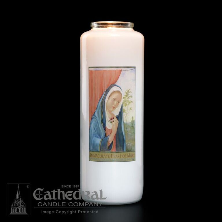 6 day Immaculate Heart of Mary Devotional Candle