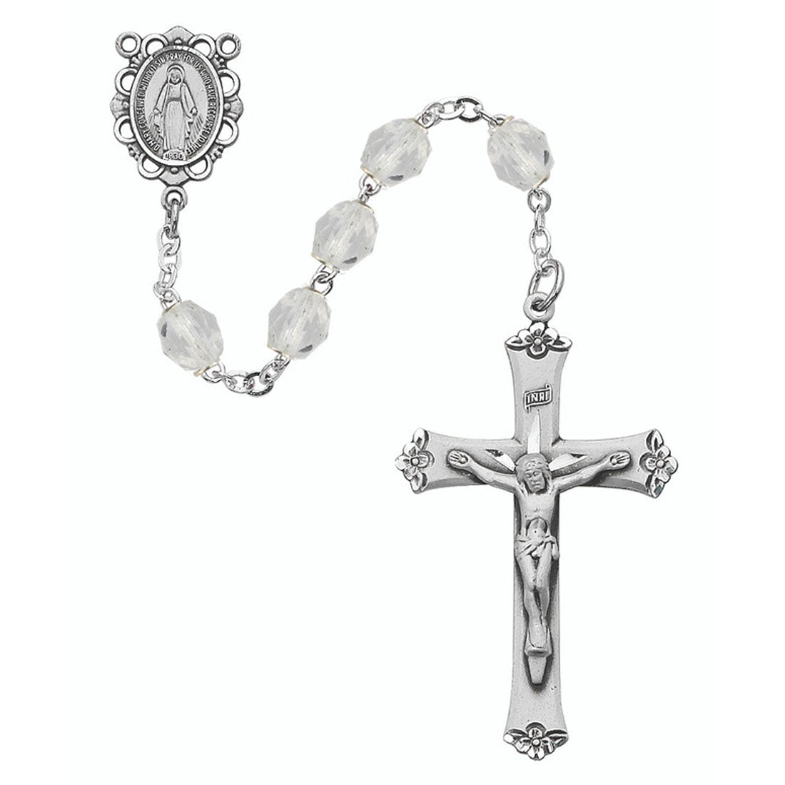 April Sterling Silver Birthstone Rosary