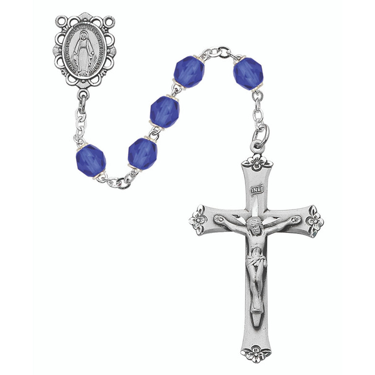 September Sterling Silver Birthstone Rosary