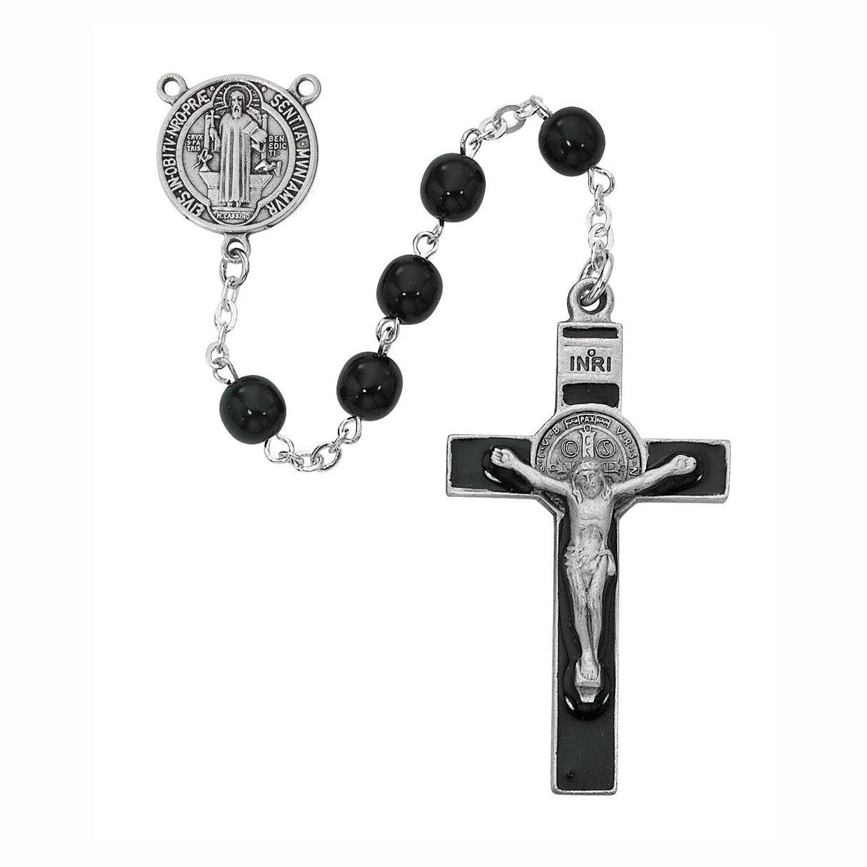Deluxe St. Benedict Black Bead Rosary