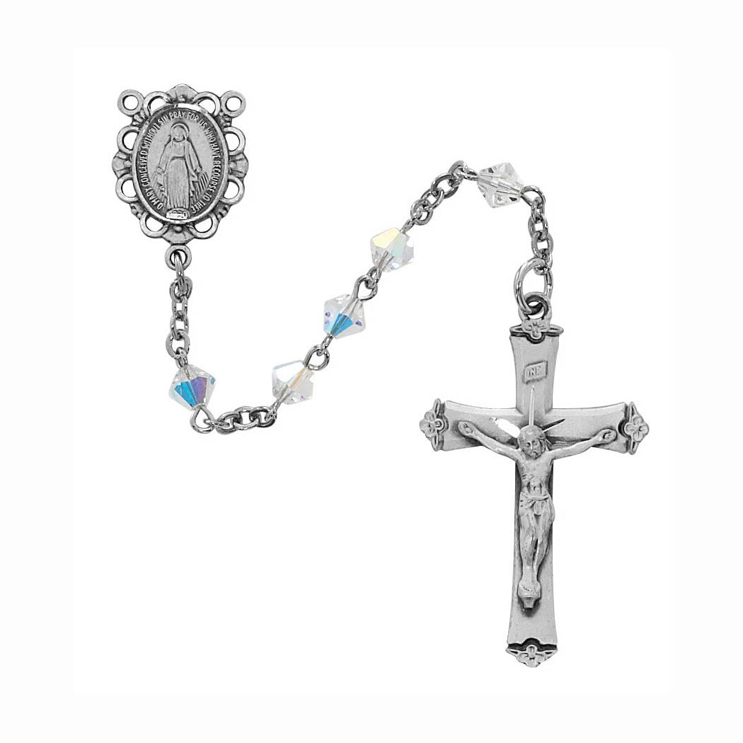 Deluxe 5mm Diamond Cut Swarovski Rosary R01DF