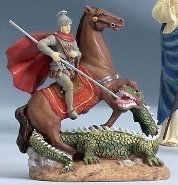 St George 3.5 inch boxed figure and holy card