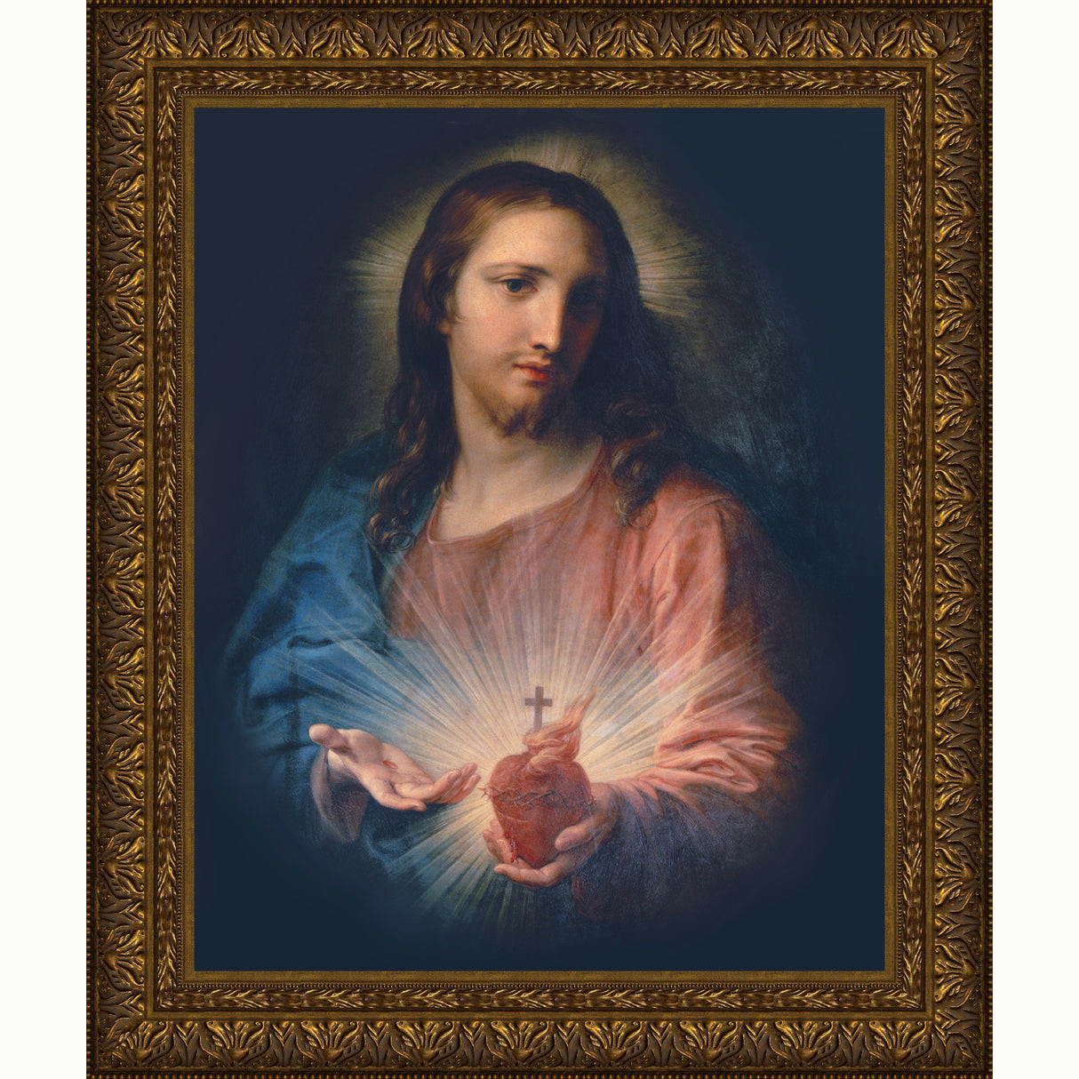 Batoni Sacred Heart of Jesus Deluxe Canvas Print