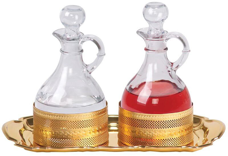 Gold Plated Processional Cruet Set - no. K350