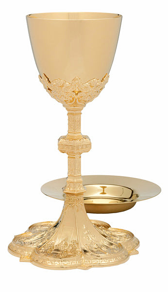 Gothic Gold Plate Chalice - A-8402G