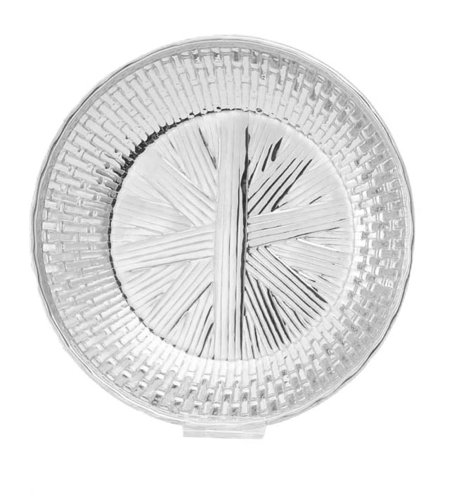 7-3/4in Silver Basketweave or Breadplate 989S