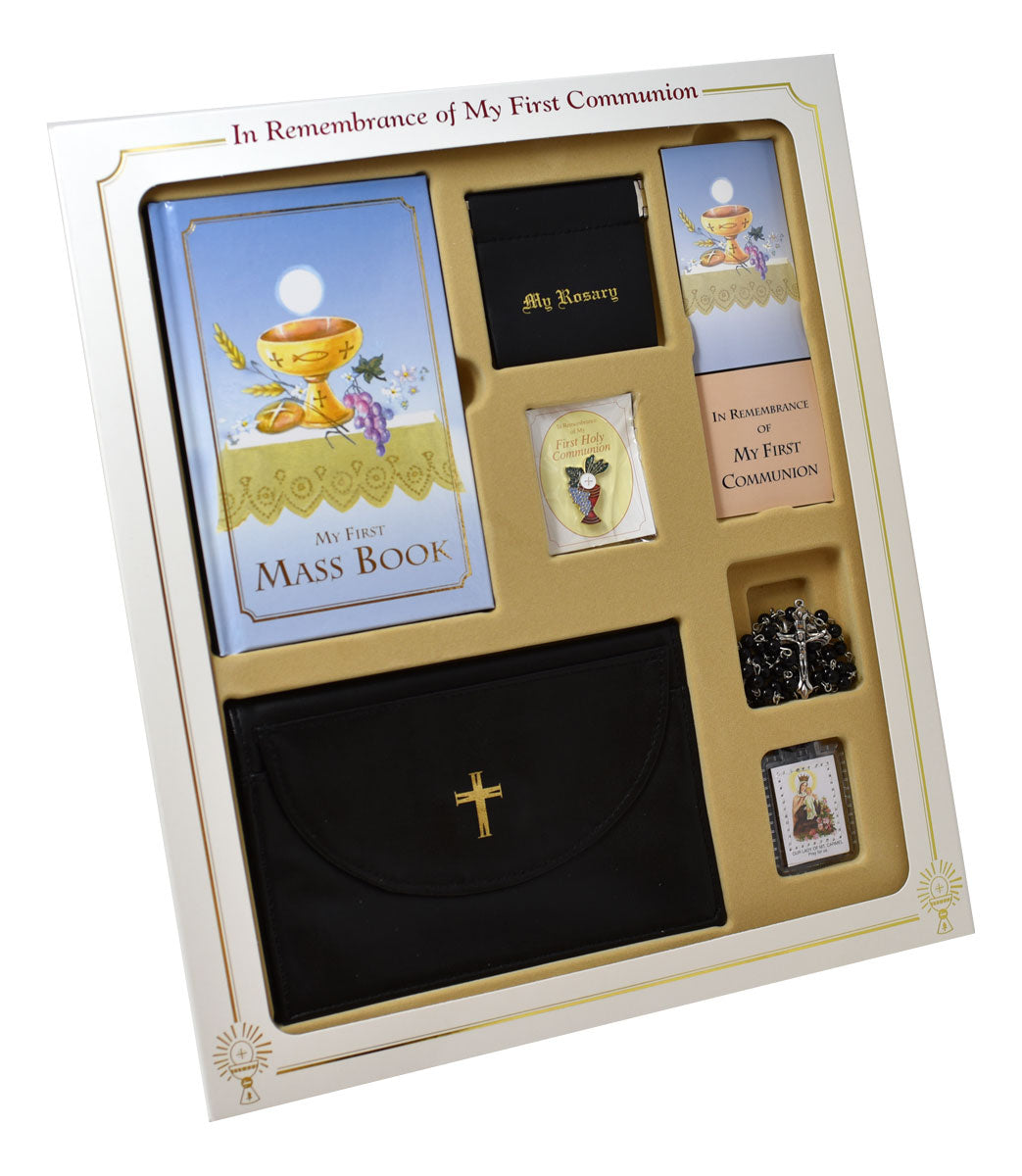 My First Eucharist Edition First Mass Communion Set with Black Wallet