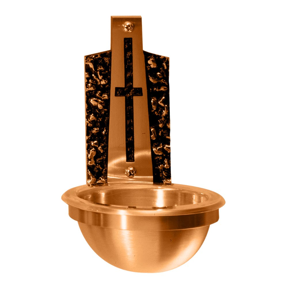 Textured Cross Holy Water Font - no. 2522-83B