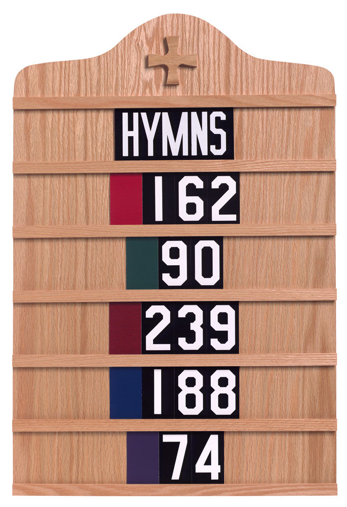 Oak Wall Mount Hymn Board - 20x30 inches