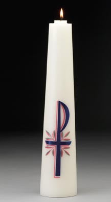Chi Rho Tapered Christ Candle 75350