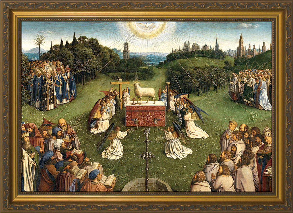 Adoration of the Lamb 24x42 Framed Canvas