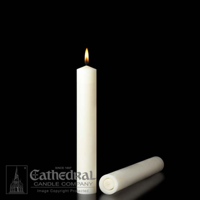 1-1/2x9 inch 51% Beeswax Altar Candles - 12 ct.