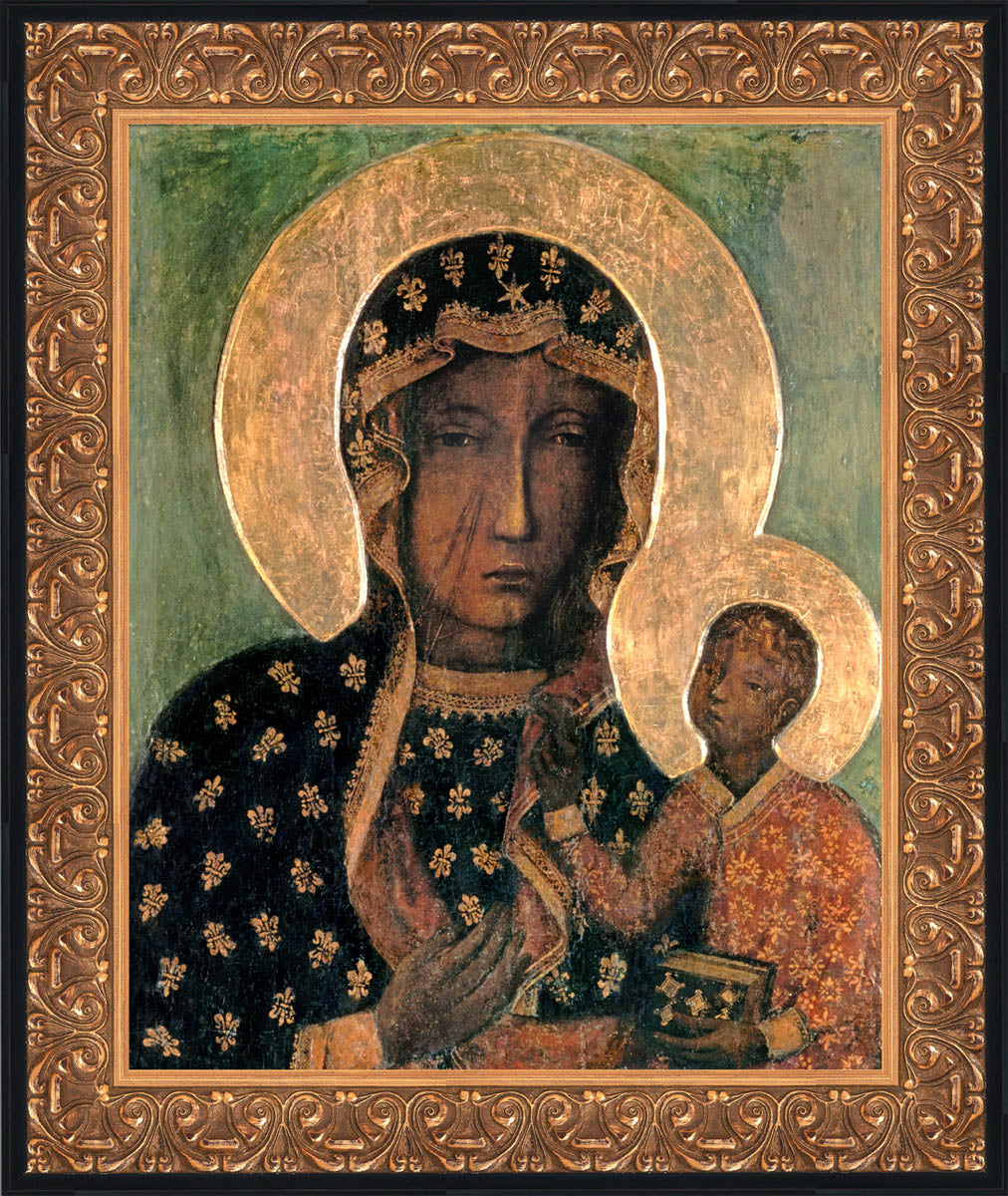Our Lady Of Czestochowa Framed Canvas