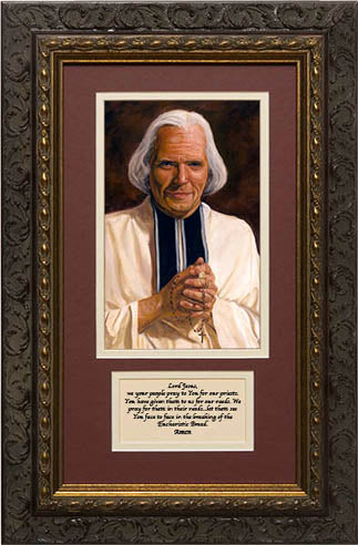 St John Baptiste Vianney Framed Print with Prayer