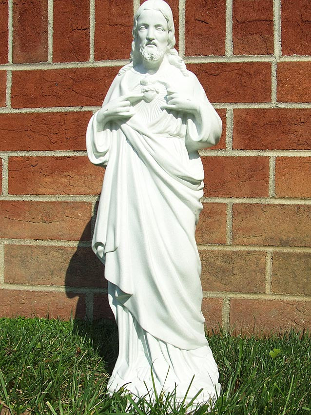 Sacred Heart of Jesus Granite Finish Statue - 24 inch