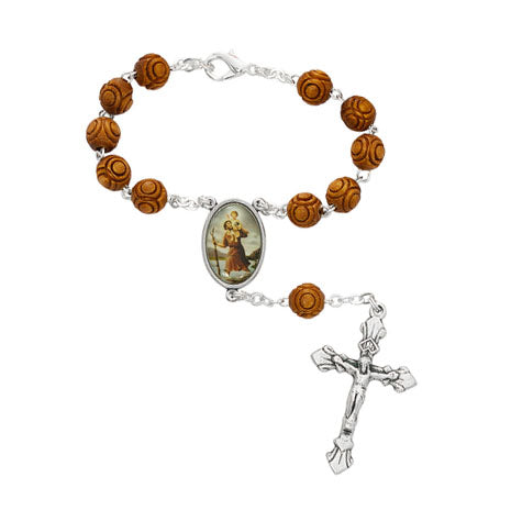 St Christopher Photo Auto Rosary AR4C
