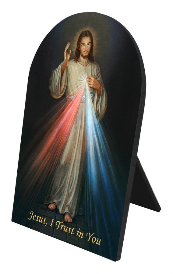 Divine Mercy 4x6 Desk Plaque with Words