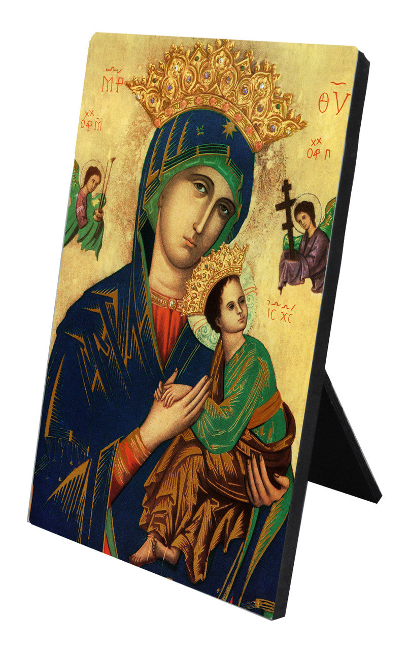 Mother of Perpetual Help Vertical Desk Plaque