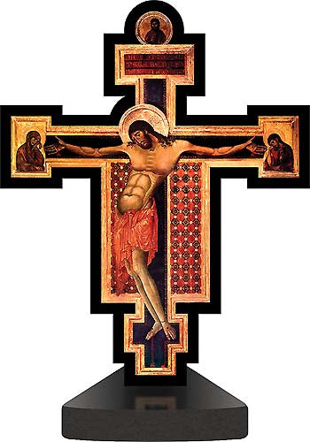 10 inch Cimbue Byzantine Crucifix on Pedestal