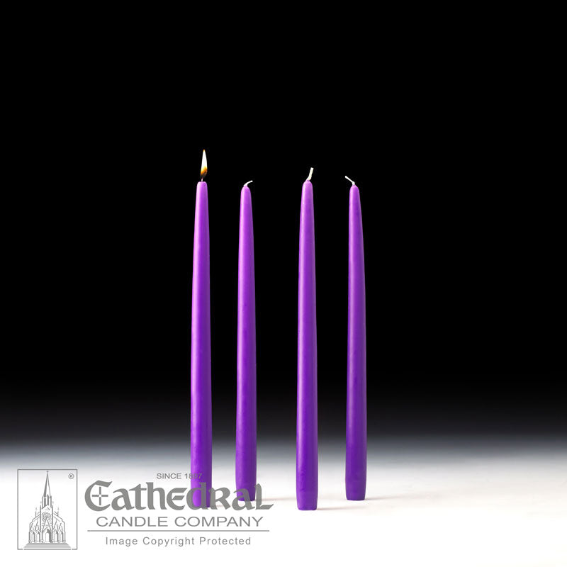 Advent Candle Home Set - 12 inch All Purple