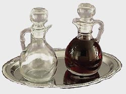 6oz Glass Cruet Set with Chrome Tray T9763C