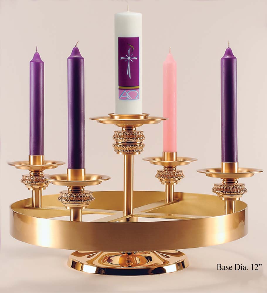 Deluxe Table Advent Wreath in Bronze 714AD30