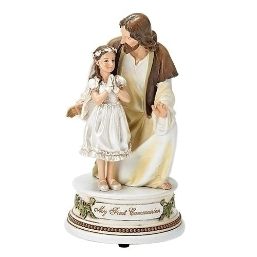Jesus with Communion Girl Music Box