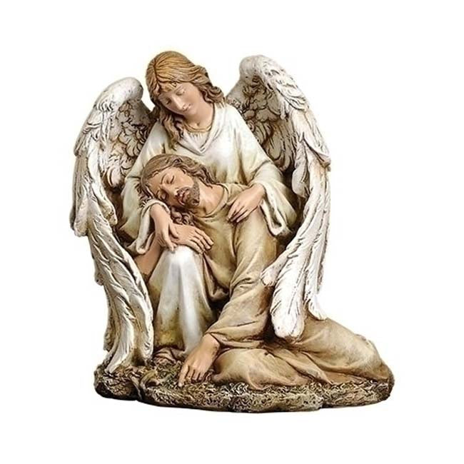Angel Comforting Christ Statue - from the Joseph Studio Collection