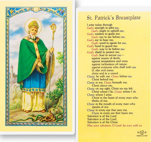 Saint Patrick Holy Cards with The Breastplate Prayer