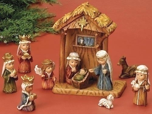 11pc. Kiddie Pagent Nativity Set