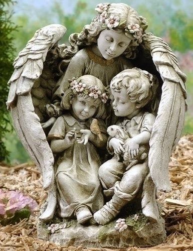 Angel with Children Garden Statue - Joseph Studio Garden Collection