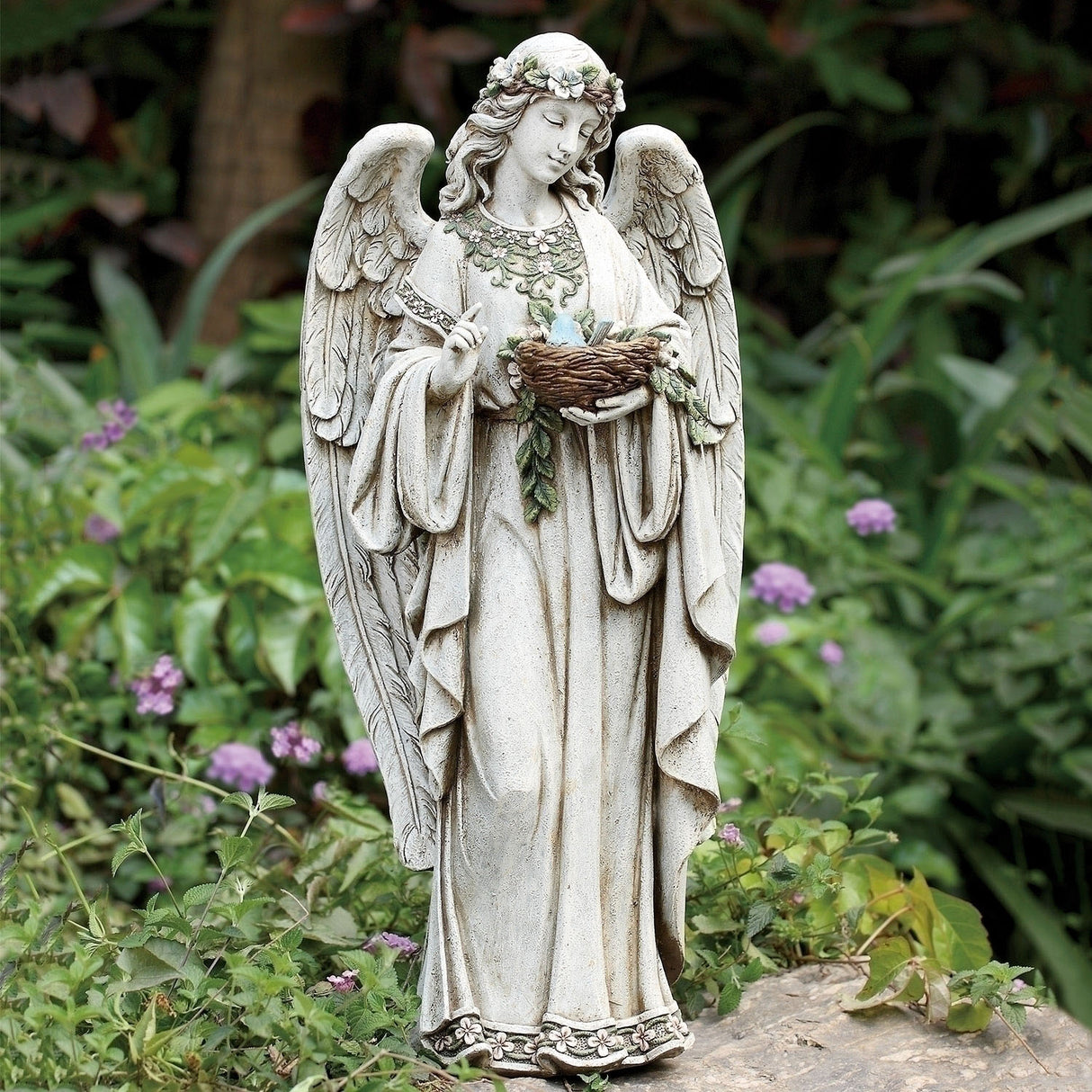 24 inch Garden Angel with Nest - Joseph Studio Garden Collection