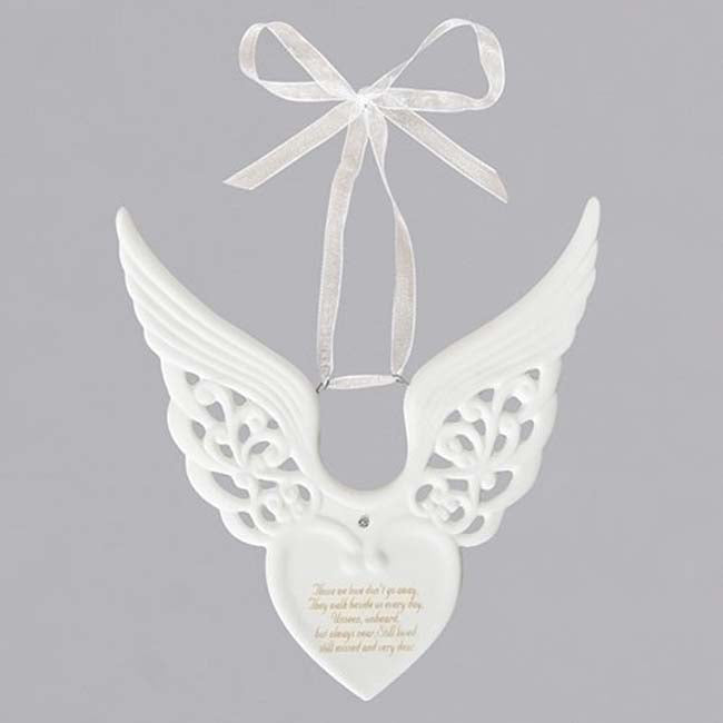 Wing Heart Memorial Porcelain Ornament