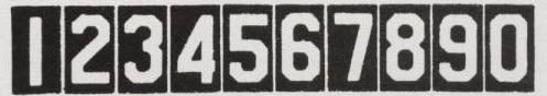 Hymn Board Number Set (0-9)