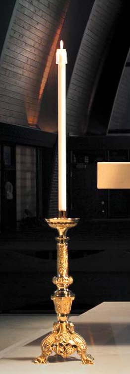 Short 1 51% Beeswax Altar Candles (1-1/4 x 24.75 inch SFE) -6 per box