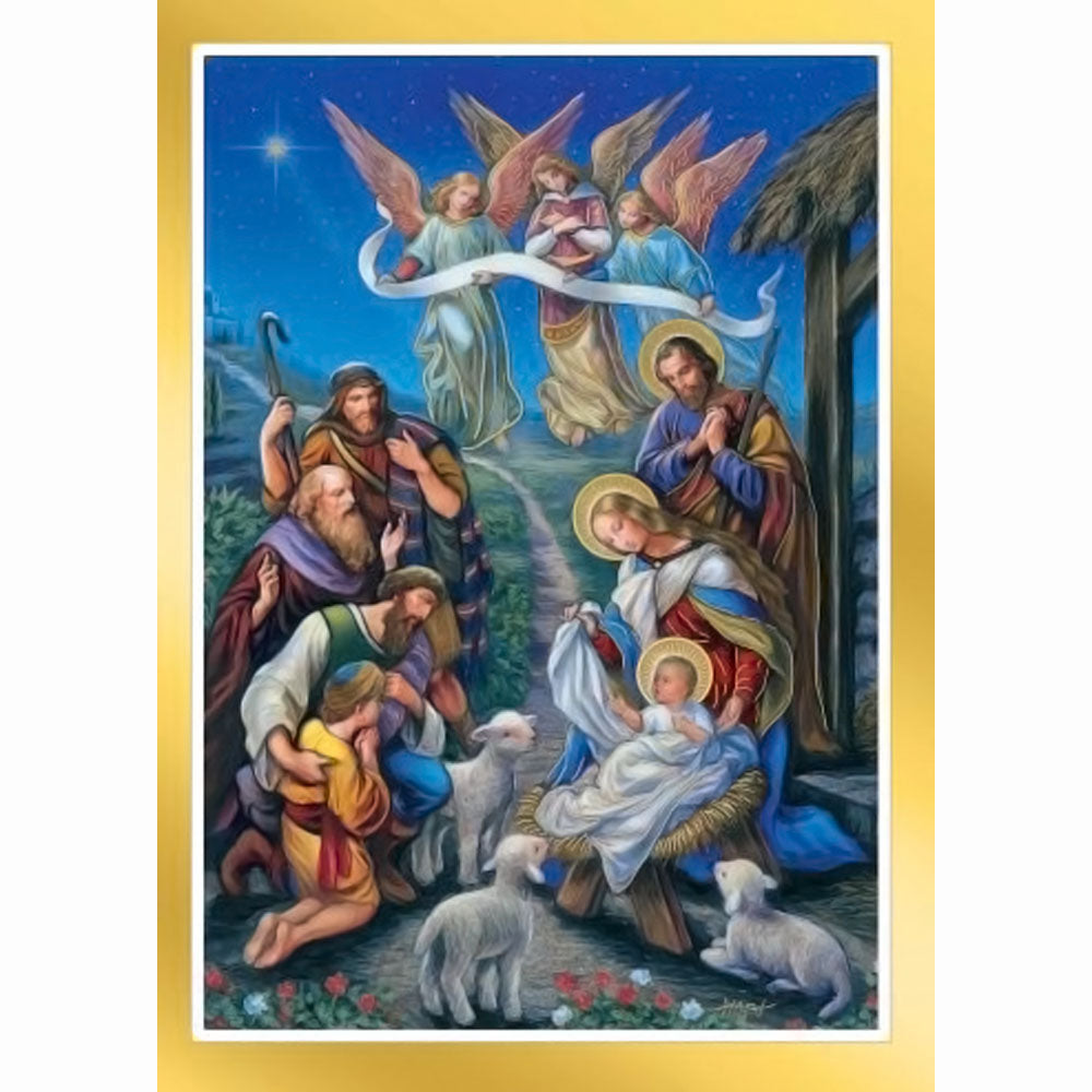 Christmas Adoration Customized Christmas Cards 50ct Box