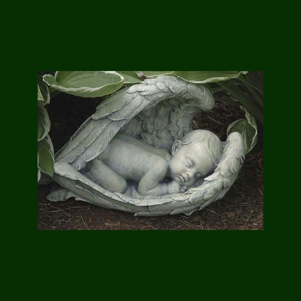 Sleeping Baby Wings Garden Figure - Joseph Studio Garden Collection
