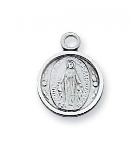 Small Sterling Silver Miraculous Medal no. L107MI
