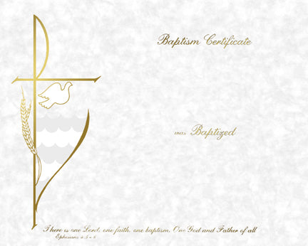 Baptism Create-Your-Own Parchment Certificates -50 ct. Box