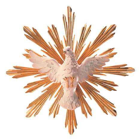 Large Holy Spirit with Rays Wood Relief with 24Kt Gold Leafing