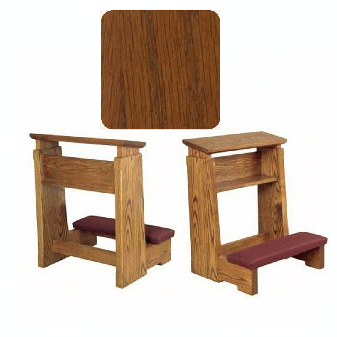 Sienna Finish Heavy Duty Kneeler with Wide Armrest