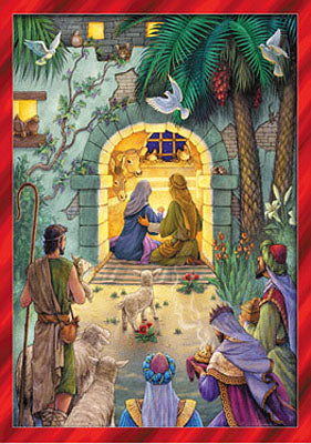 Whimsical Nativity Mini Advent Calendar with Envelope