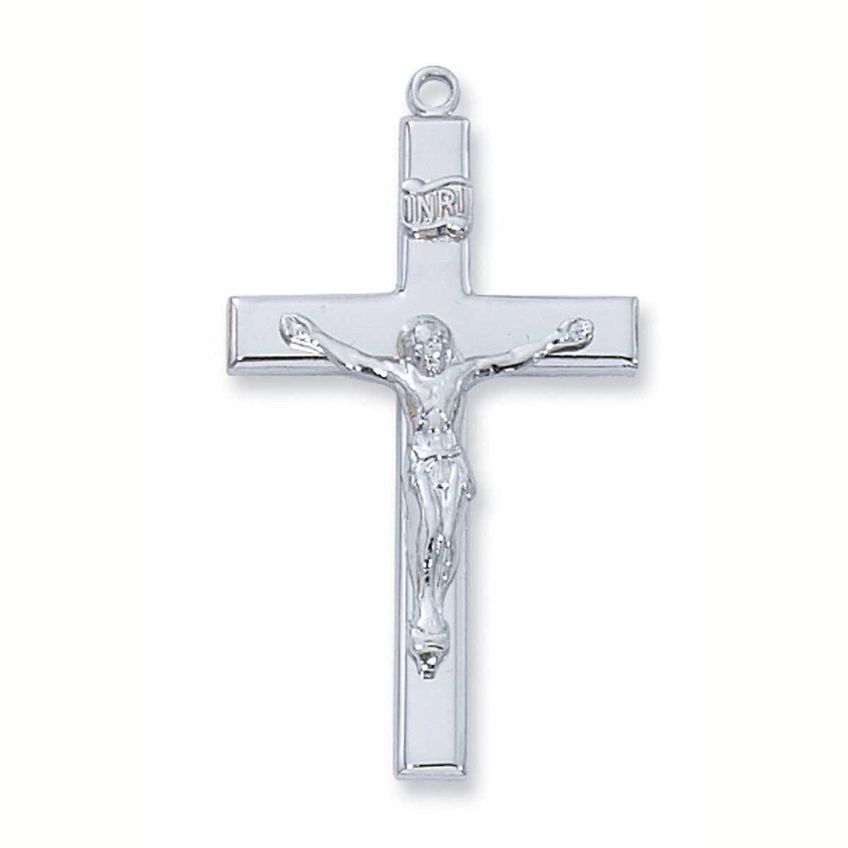 1-1/2 inch Silver Crucifix on 24" Chain L9073