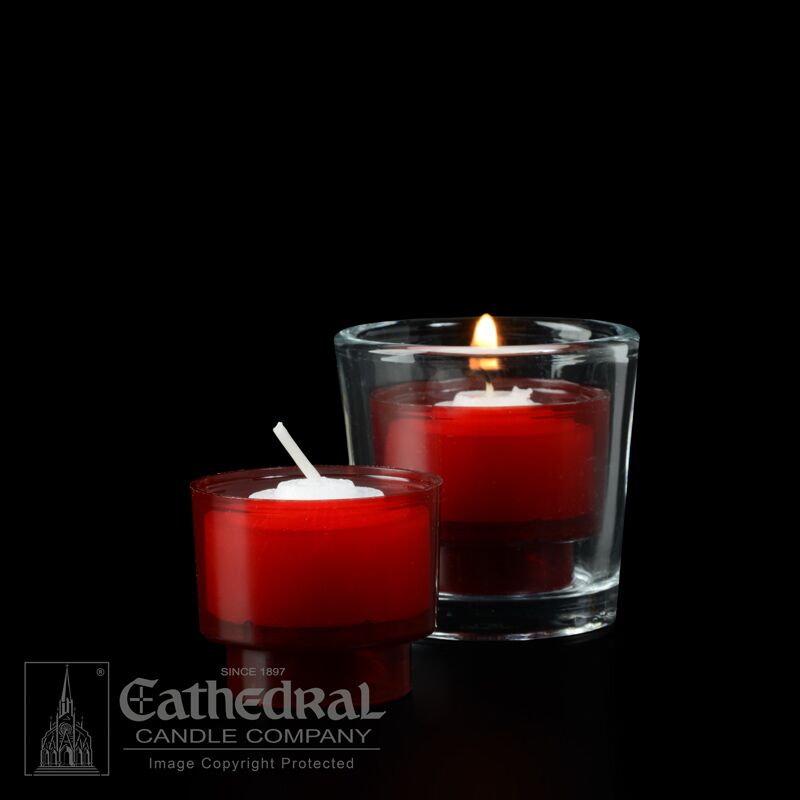 ez-Lites Red 4hr. Disposable Votive Candles 144 ct. box