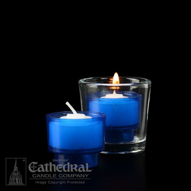 ez-Lites Blue 4hr. Disposable Votive Candles 144 ct. box