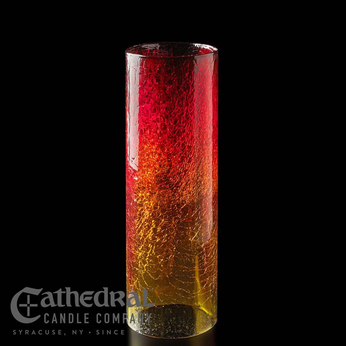 14 day Crackle Glass Cylinder in Vintage