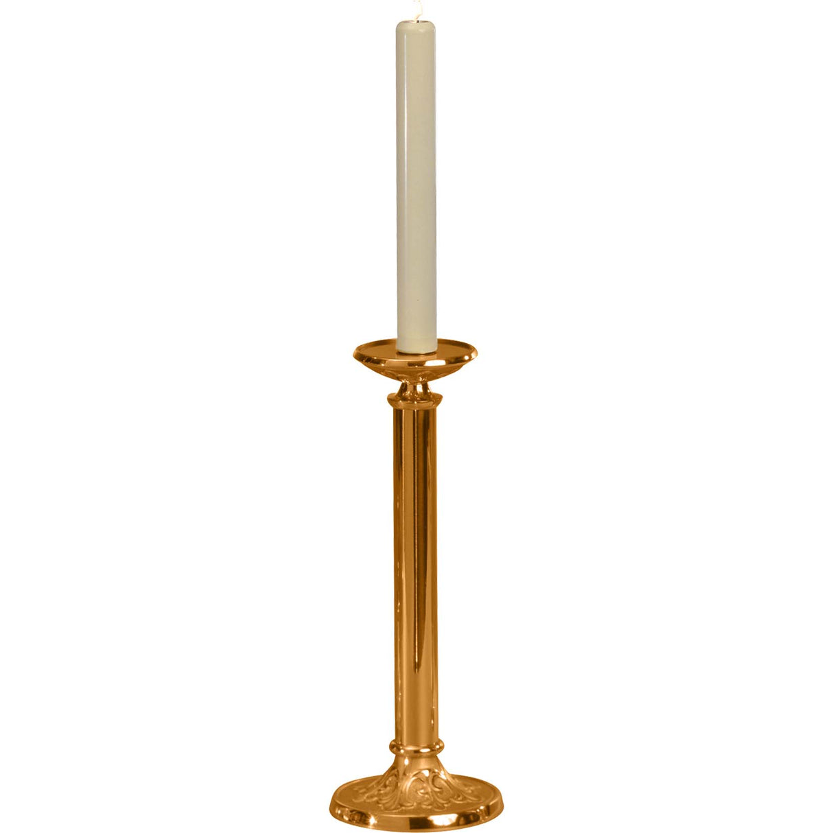 Altar Candlesticks with Elegant Leaf Design Base - No. 232-xx